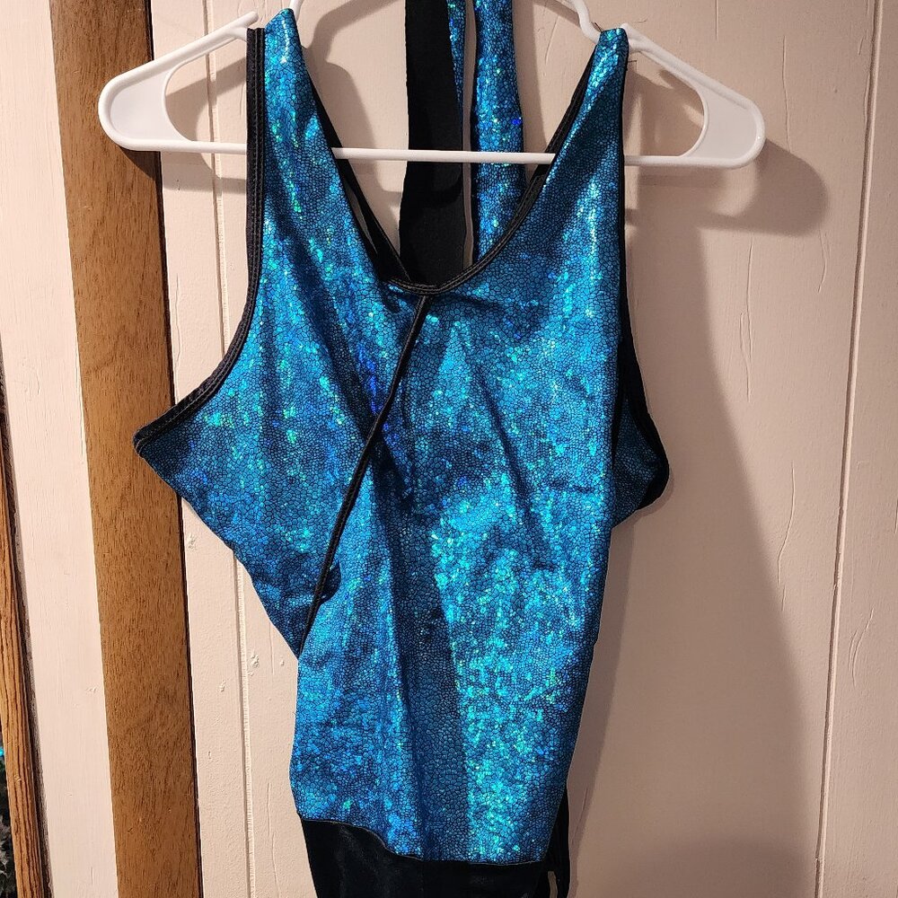 **Curtain Call Costumes Holographic Performance Leotard**